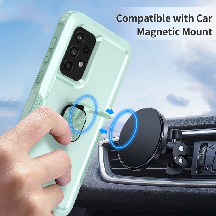 For Samsung Galaxy A33 5G 3 in 1 Ring Holder PC + TPU Phone Case