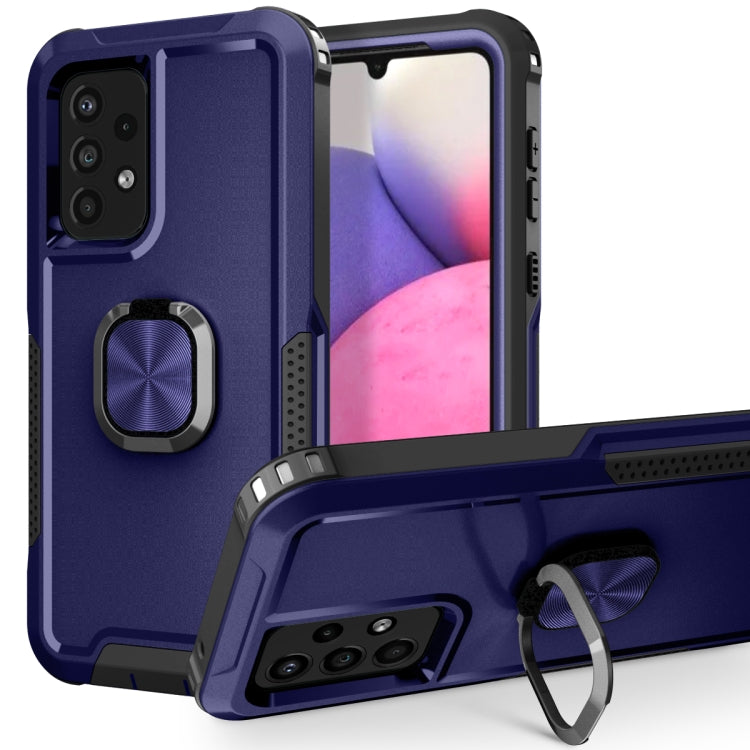 For Samsung Galaxy A33 5G 3 in 1 Ring Holder PC + TPU Phone Case