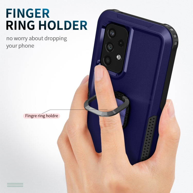 For Samsung Galaxy A33 5G 3 in 1 Ring Holder PC + TPU Phone Case