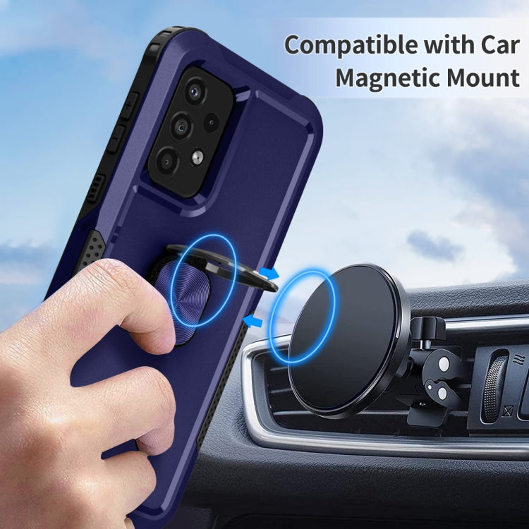 For Samsung Galaxy A33 5G 3 in 1 Ring Holder PC + TPU Phone Case