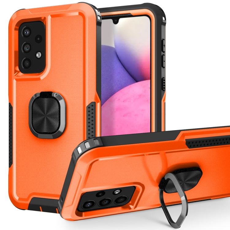 For Samsung Galaxy A33 5G 3 in 1 Ring Holder PC + TPU Phone Case