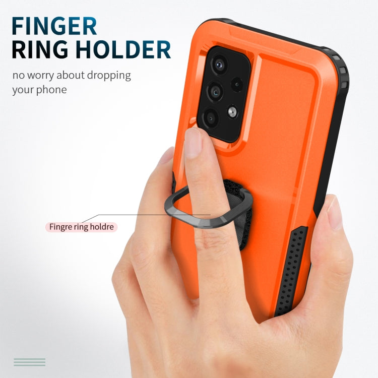 For Samsung Galaxy A33 5G 3 in 1 Ring Holder PC + TPU Phone Case