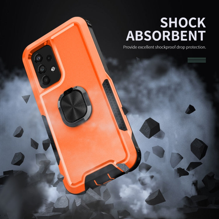 For Samsung Galaxy A33 5G 3 in 1 Ring Holder PC + TPU Phone Case