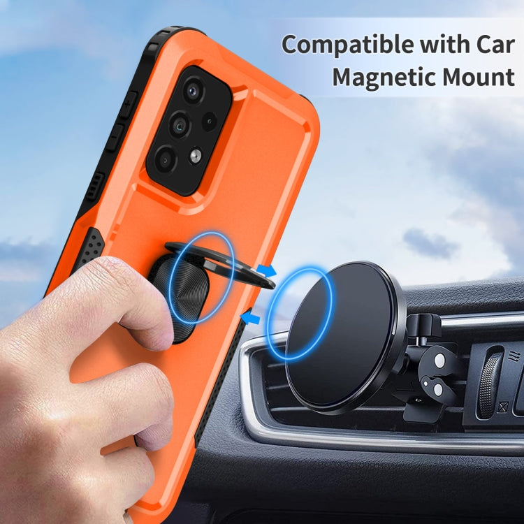 For Samsung Galaxy A33 5G 3 in 1 Ring Holder PC + TPU Phone Case