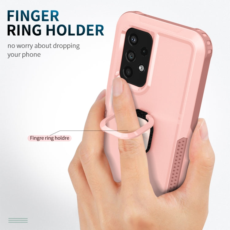 For Samsung Galaxy A33 5G 3 in 1 Ring Holder PC + TPU Phone Case