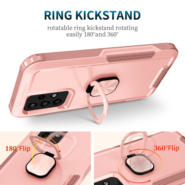 For Samsung Galaxy A33 5G 3 in 1 Ring Holder PC + TPU Phone Case