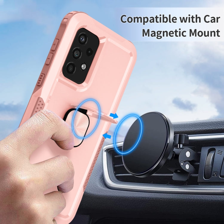 For Samsung Galaxy A33 5G 3 in 1 Ring Holder PC + TPU Phone Case