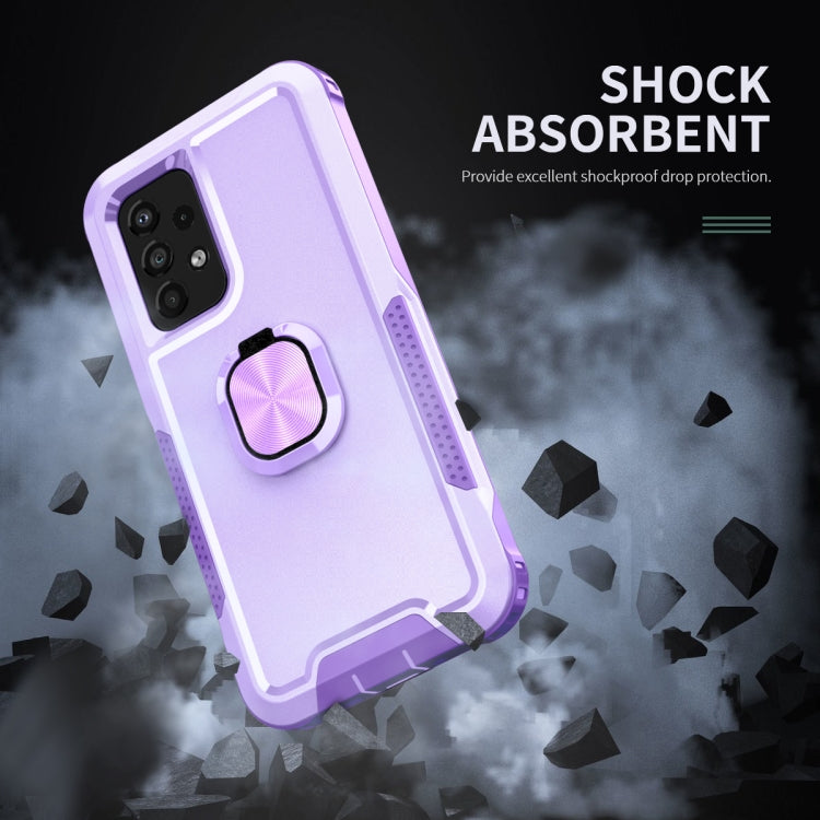 For Samsung Galaxy A33 5G 3 in 1 Ring Holder PC + TPU Phone Case
