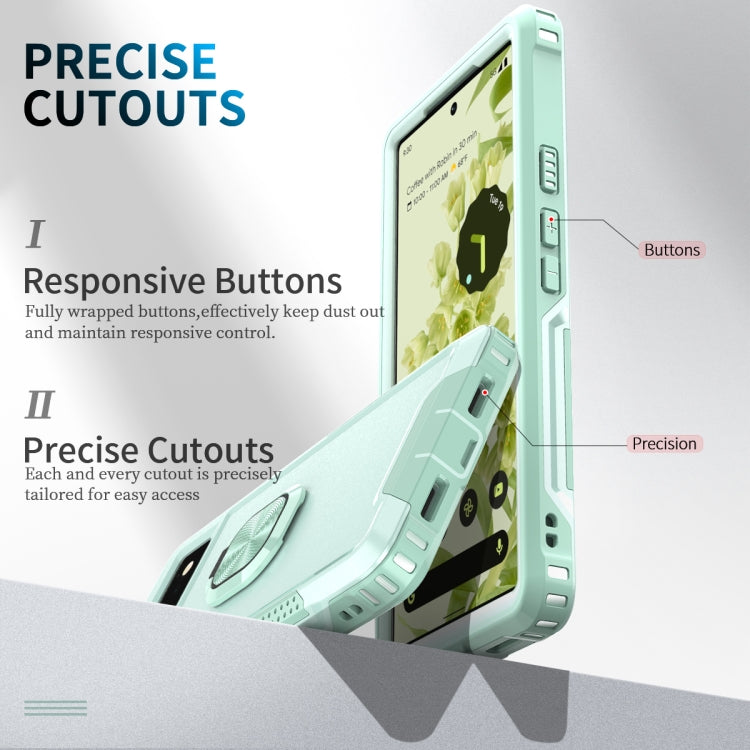 For Google Pixel 6 3 in 1 Ring Holder PC + TPU Phone Case