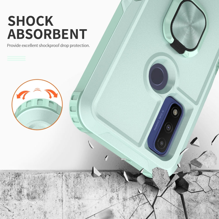 For Motorola Moto G Pure 3 in 1 Ring Holder PC + TPU Phone Case