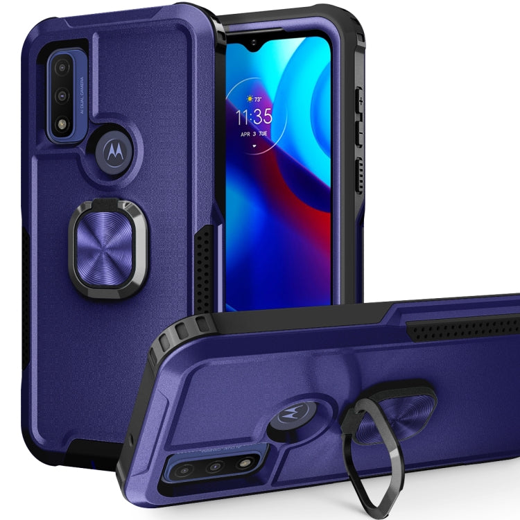 For Motorola Moto G Pure 3 in 1 Ring Holder PC + TPU Phone Case