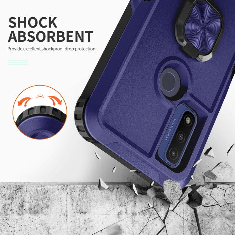 For Motorola Moto G Pure 3 in 1 Ring Holder PC + TPU Phone Case
