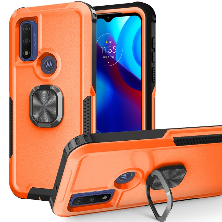 For Motorola Moto G Pure 3 in 1 Ring Holder PC + TPU Phone Case