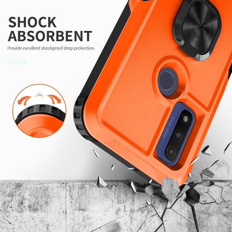 For Motorola Moto G Pure 3 in 1 Ring Holder PC + TPU Phone Case
