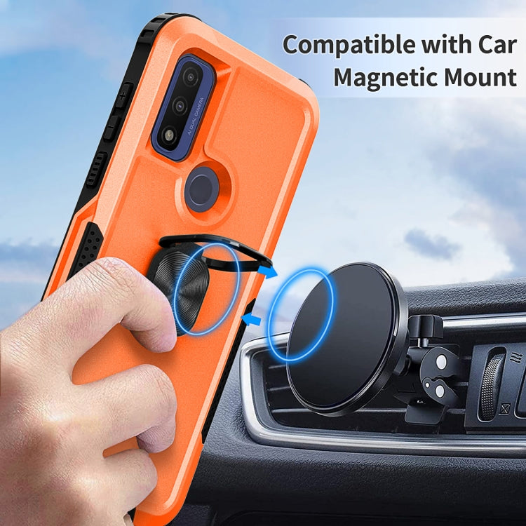 For Motorola Moto G Pure 3 in 1 Ring Holder PC + TPU Phone Case