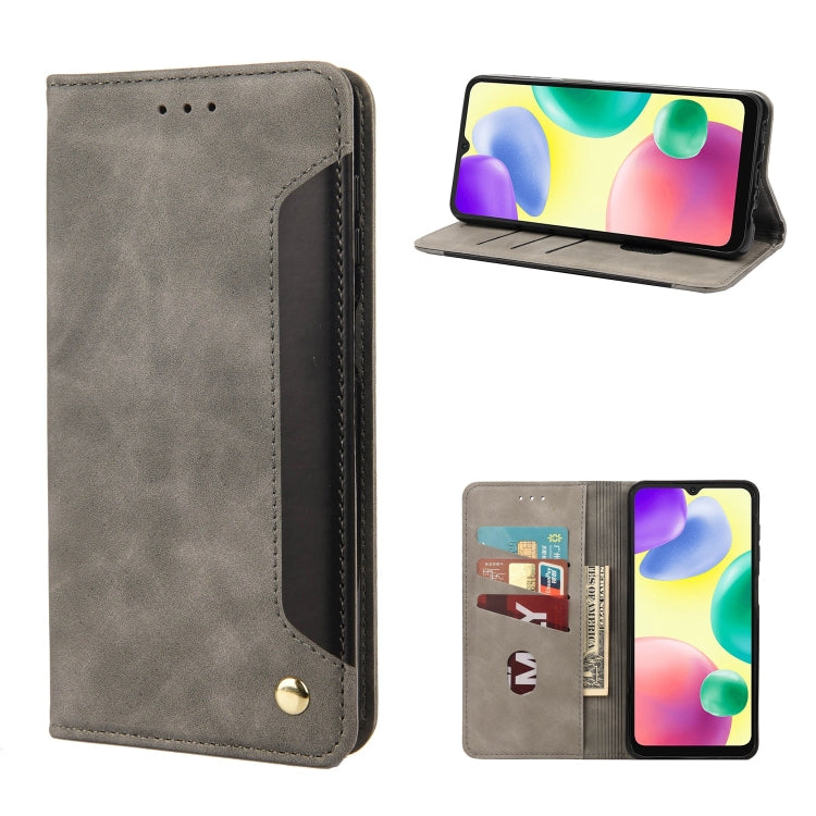 For Xiaomi Redmi 10A Skin Feel Splicing Leather Phone Case