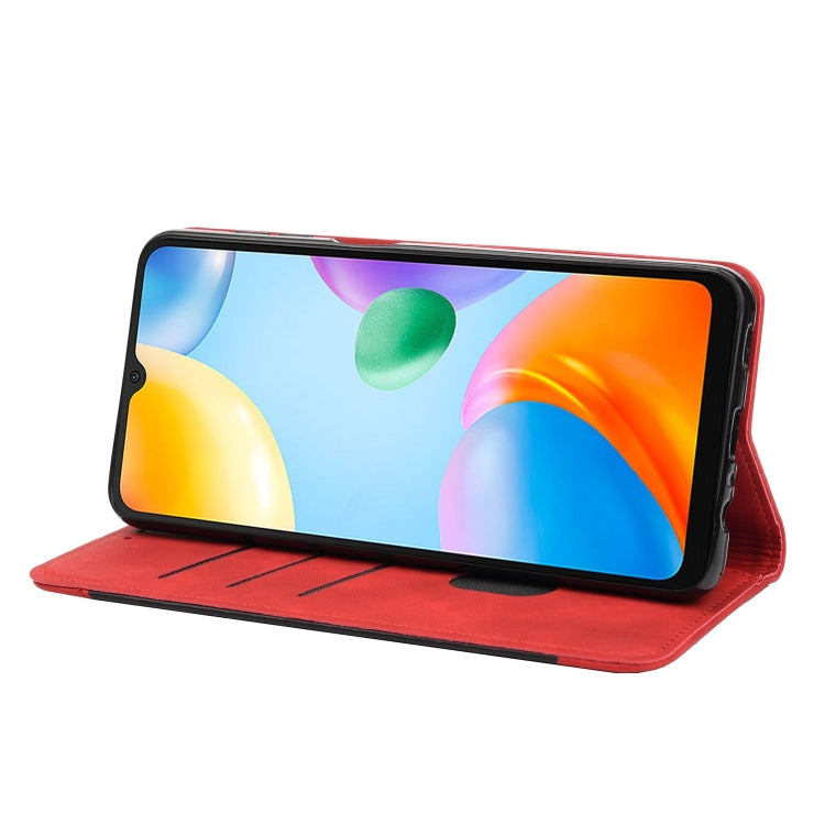 For Xiaomi Redmi 10C Skin Feel Splicing Leather Phone Case