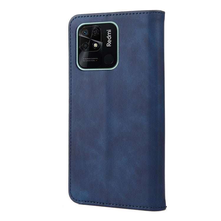 For Xiaomi Redmi 10C Skin Feel Splicing Leather Phone Case