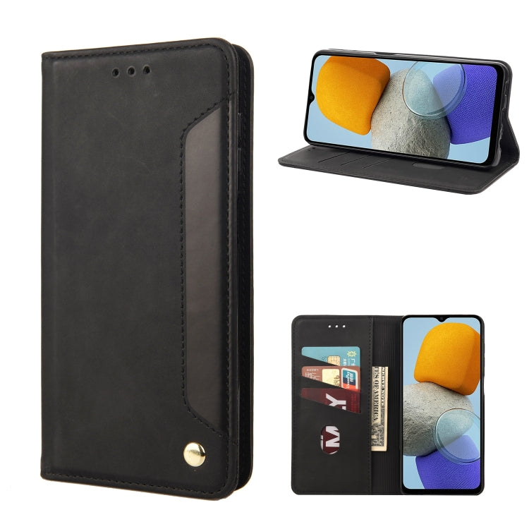 For Samsung Galaxy M23 5G Skin Feel Splicing Leather Phone Case