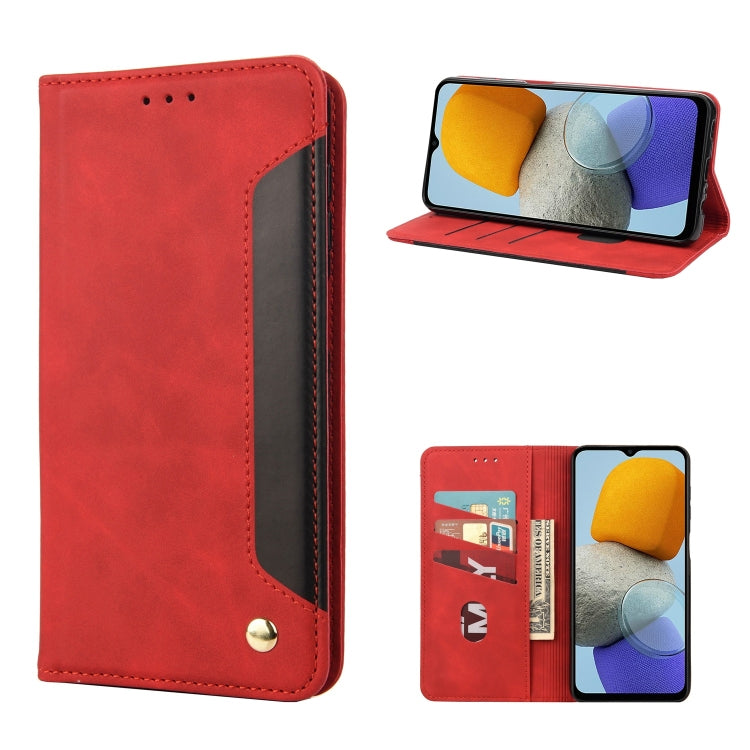 For Samsung Galaxy M23 5G Skin Feel Splicing Leather Phone Case
