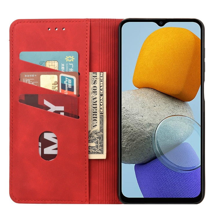 For Samsung Galaxy M23 5G Skin Feel Splicing Leather Phone Case
