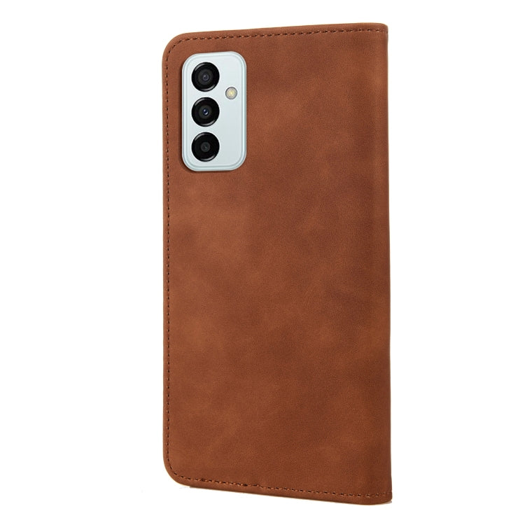 For Samsung Galaxy M23 5G Skin Feel Splicing Leather Phone Case