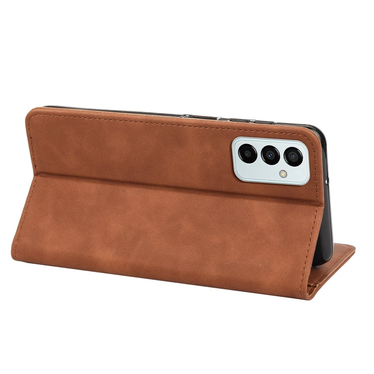 For Samsung Galaxy M23 5G Skin Feel Splicing Leather Phone Case