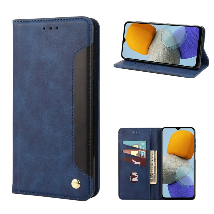 For Samsung Galaxy M23 5G Skin Feel Splicing Leather Phone Case