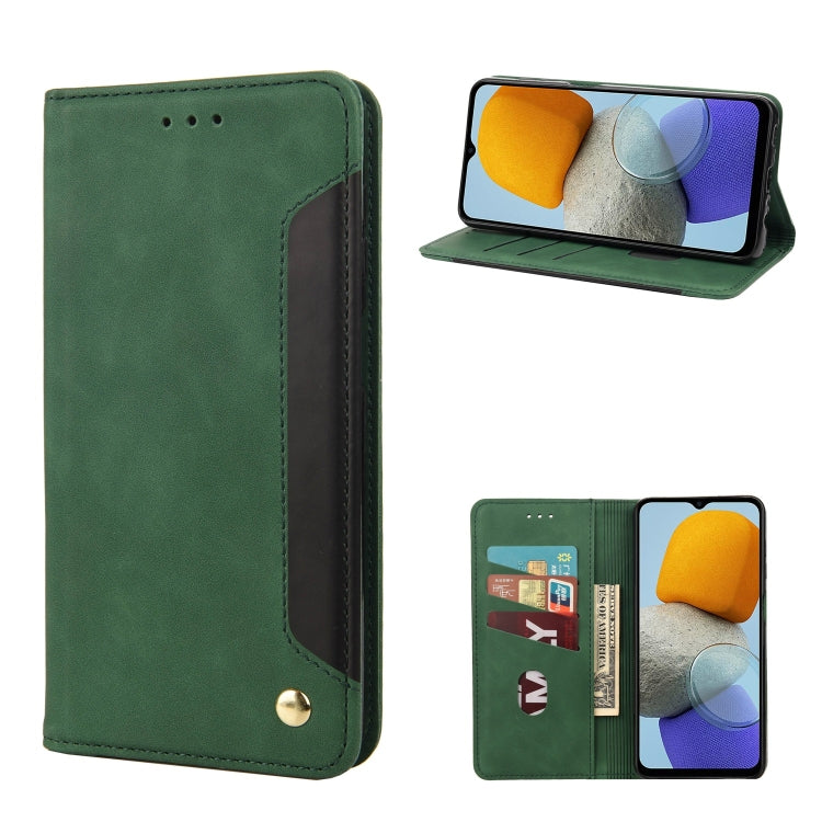 For Samsung Galaxy M23 5G Skin Feel Splicing Leather Phone Case