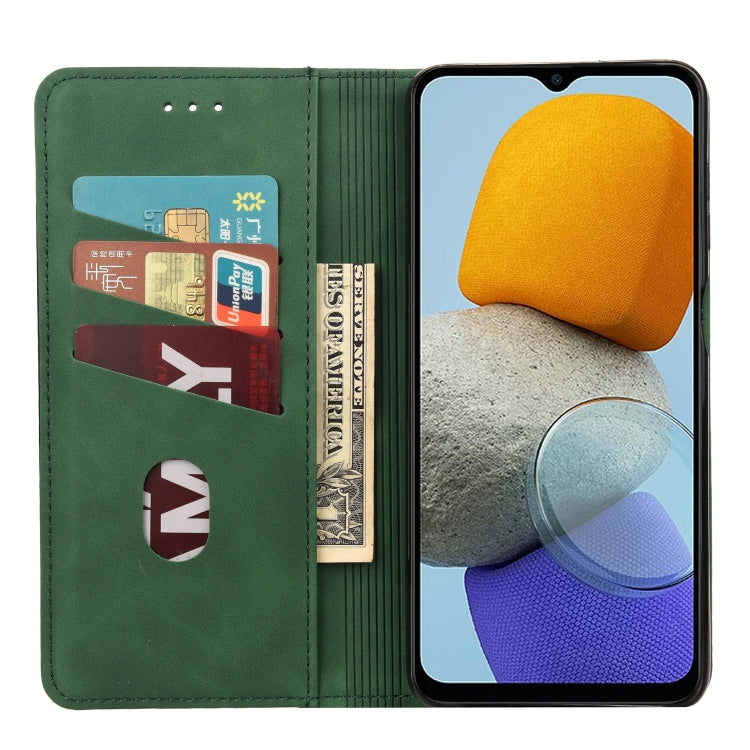For Samsung Galaxy M23 5G Skin Feel Splicing Leather Phone Case