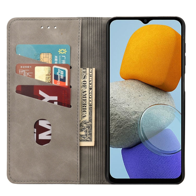 For Samsung Galaxy M23 5G Skin Feel Splicing Leather Phone Case