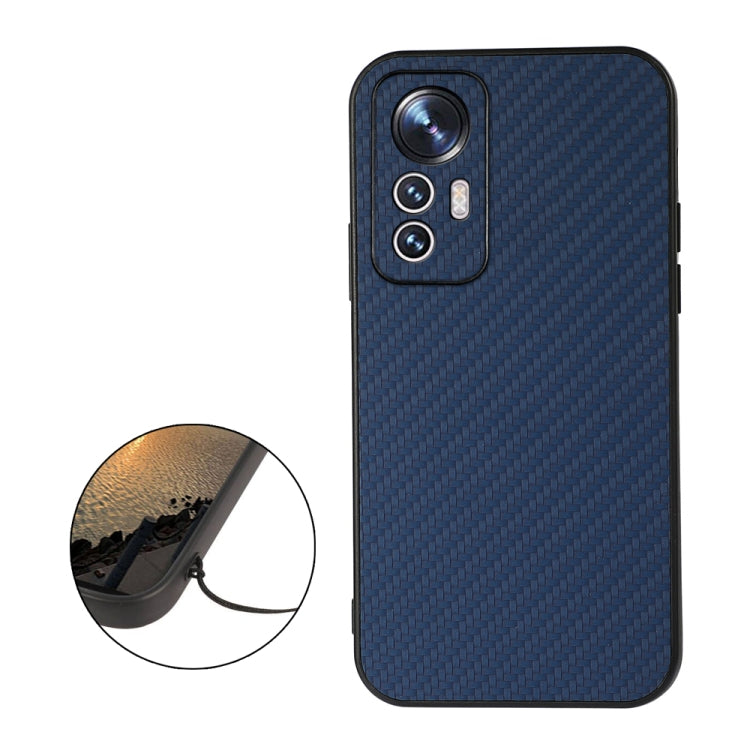 For Xiaomi Mi 12 Lite Accurate Hole Carbon Fiber Texture Shockproof Case