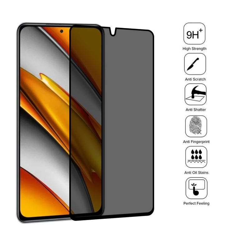 Full Cover Anti-peeping Tempered Glass Film For Xiaomi Poco F3