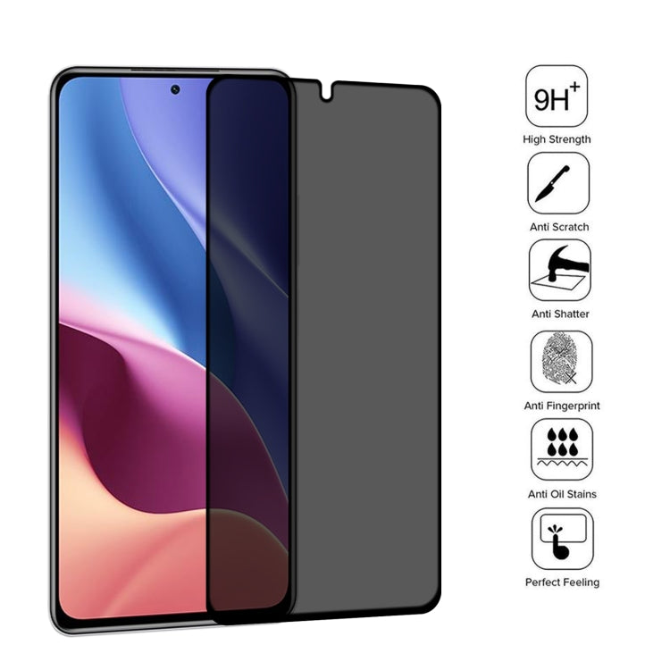 Full Cover Anti-peeping Tempered Glass Film For Xiaomi Redmi K40 / K40S