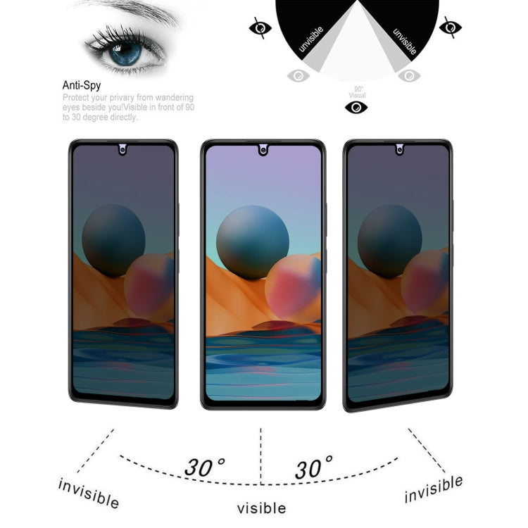 Full Cover Anti-peeping Tempered Glass Film For Xiaomi Redmi Note 10 Pro Max