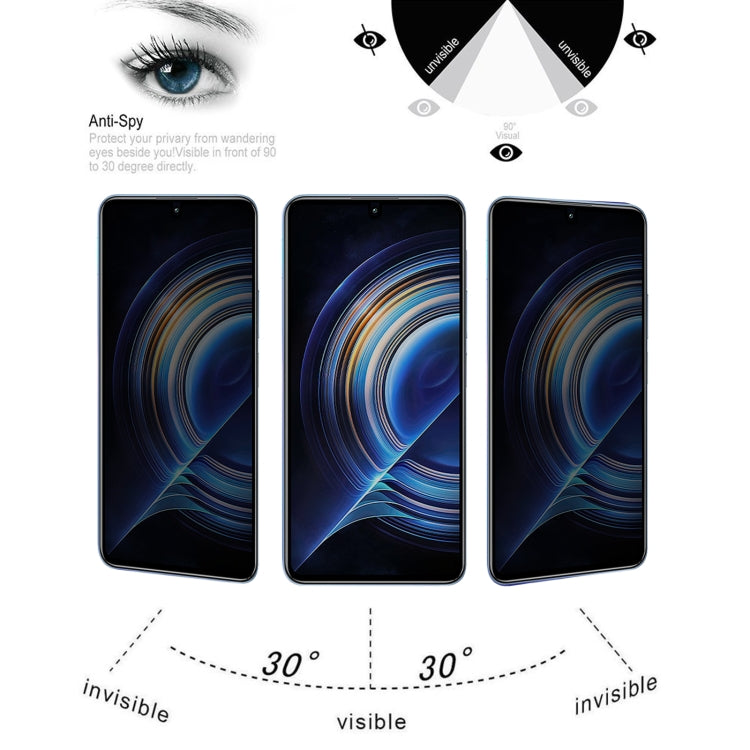 Full Cover Anti-peeping Tempered Glass Film For Xiaomi Redmi K50/K50 Pro/K50 Gaming/Redmi K60/K60 Ultra
