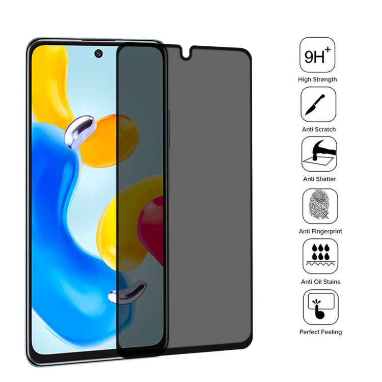 Full Cover Anti-peeping Tempered Glass Film For Xiaomi Redmi Note 11S 5G