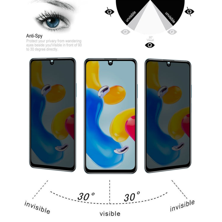 Full Cover Anti-peeping Tempered Glass Film For Xiaomi Redmi Note 11S 5G