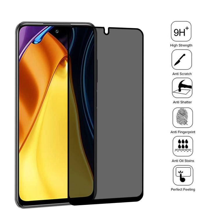 25 PCS Full Cover Anti-peeping Tempered Glass Film For Xiaomi Poco M3 Pro