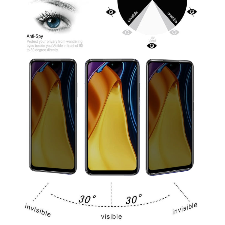 25 PCS Full Cover Anti-peeping Tempered Glass Film For Xiaomi Poco M3 Pro