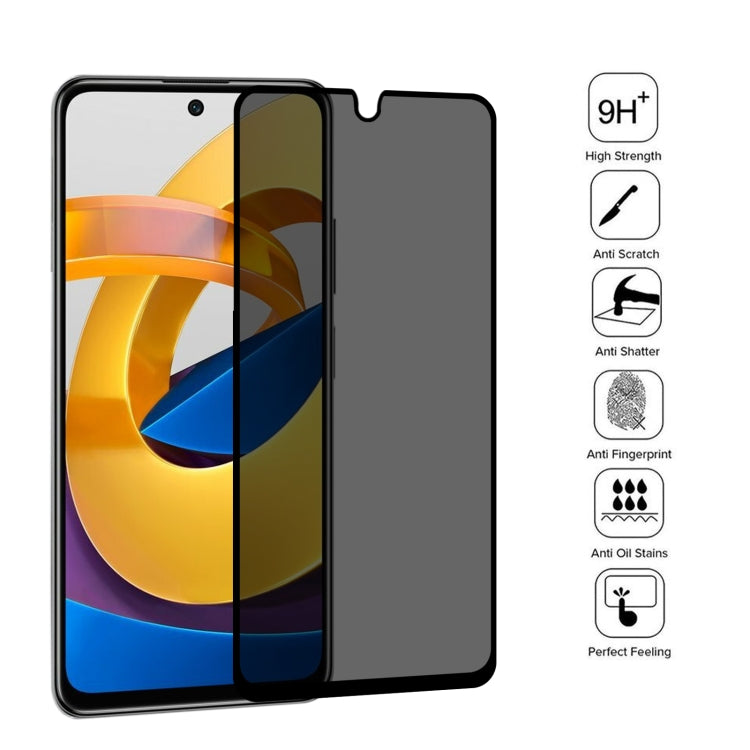 25 PCS Full Cover Anti-peeping Tempered Glass Film For Xiaomi Poco M4 Pro 5G