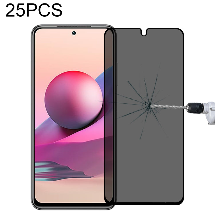 25 PCS Full Cover Anti-peeping Tempered Glass Film For Xiaomi Poco M5s / Redmi Note 10S