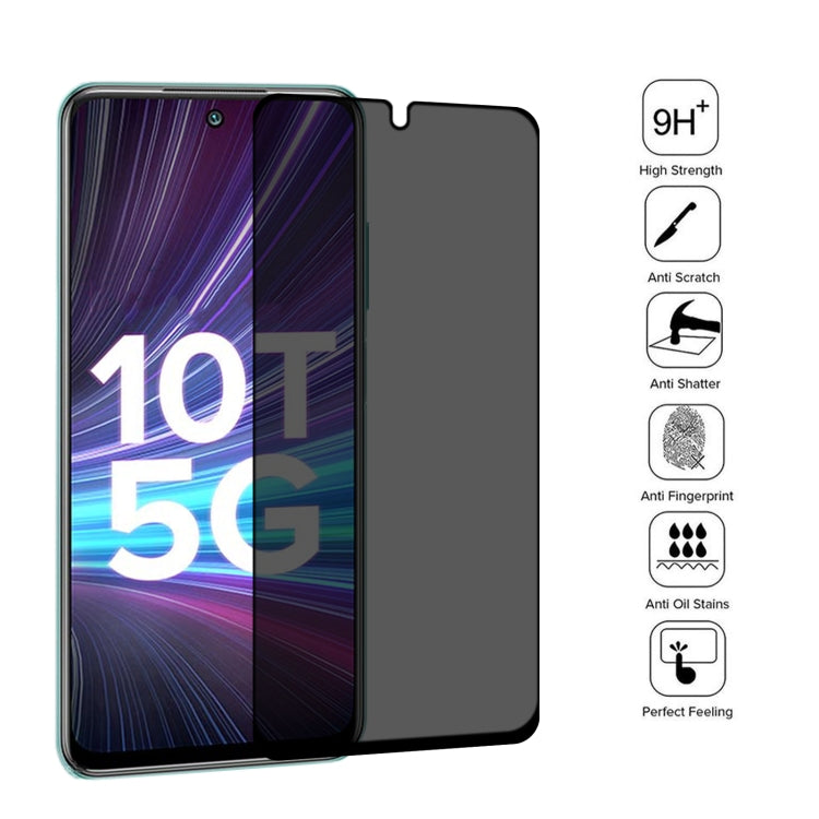 25 PCS Full Cover Anti-peeping Tempered Glass Film For Xiaomi Redmi Note 10T 5G