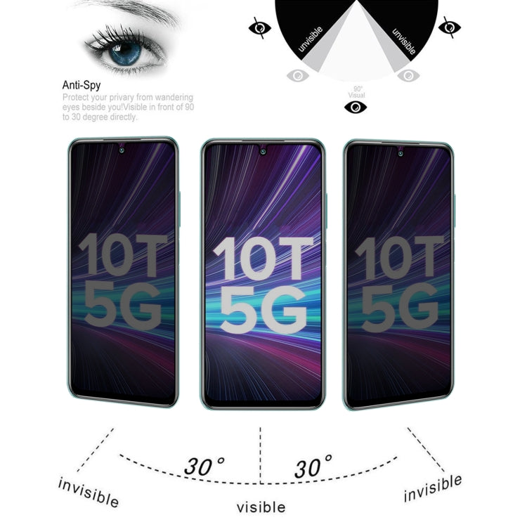 25 PCS Full Cover Anti-peeping Tempered Glass Film For Xiaomi Redmi Note 10T 5G