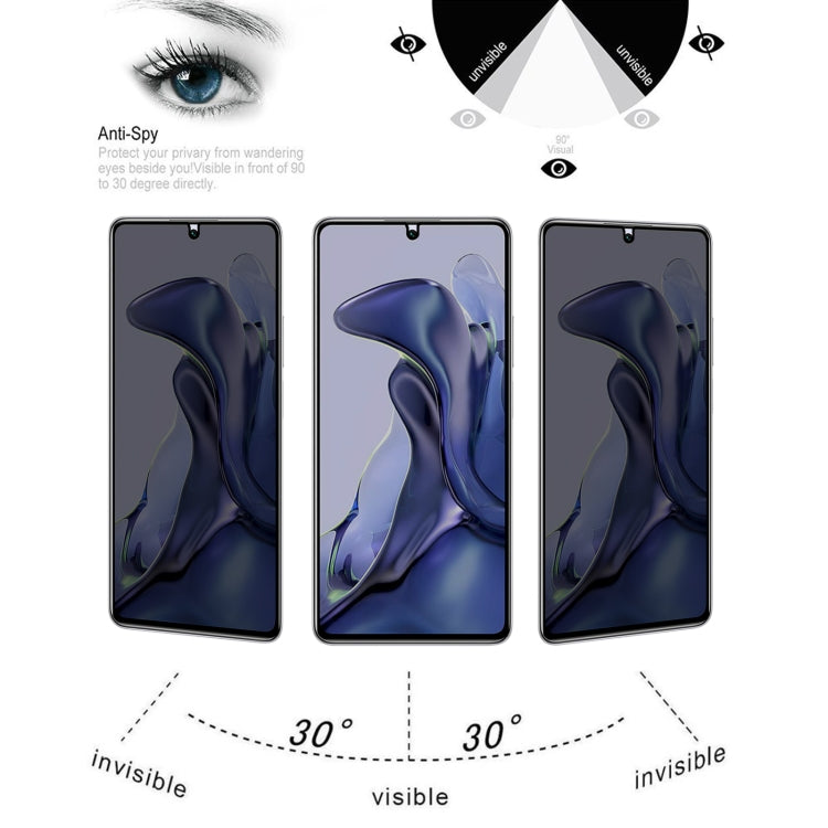 25 PCS Full Cover Anti-peeping Tempered Glass Film For Xiaomi Mi 11T / 11T Pro