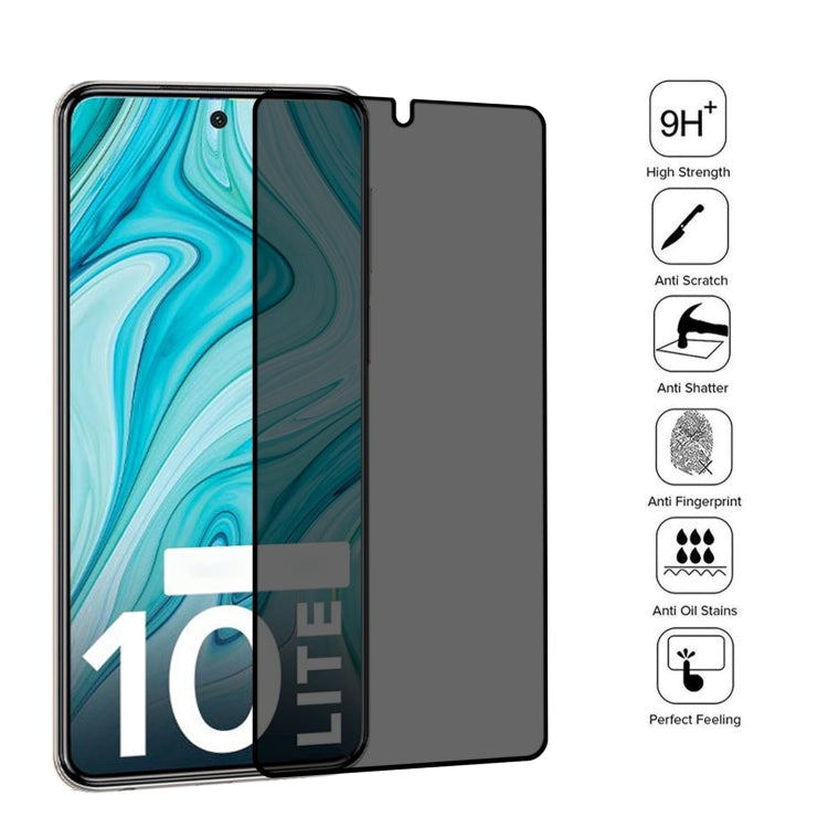 25 PCS Full Cover Anti-peeping Tempered Glass Film For Xiaomi Redmi Note 10 Lite