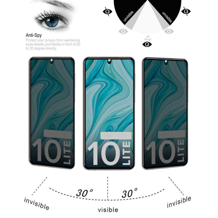 25 PCS Full Cover Anti-peeping Tempered Glass Film For Xiaomi Redmi Note 10 Lite