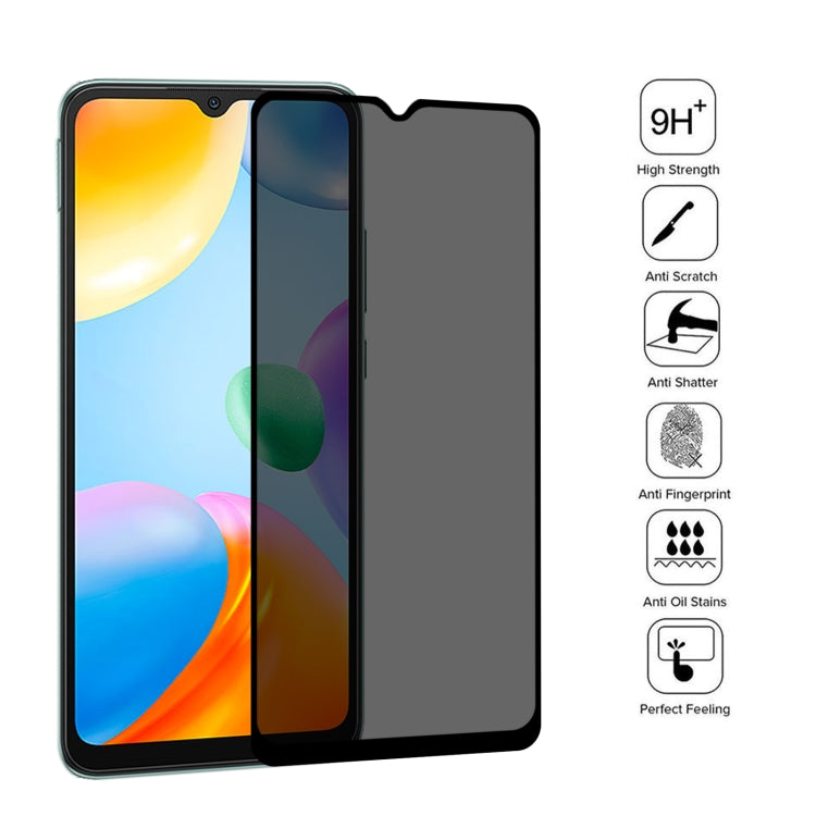 25 PCS Full Cover Anti-peeping Tempered Glass Film For Xiaomi Redmi 10C