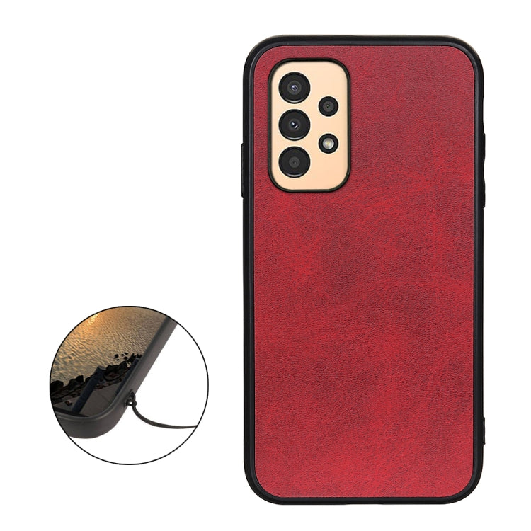 For Samsung Galaxy A13 4G Two-color Calf Texture PU Phone Case