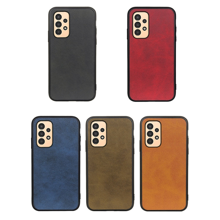 For Samsung Galaxy A13 4G Two-color Calf Texture PU Phone Case